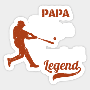 Papa The Man The Myth The Baseball Legend Gift -  Father's Day Gift for Baseball Coach - Perfect Baseball Papa Gift idea Sticker